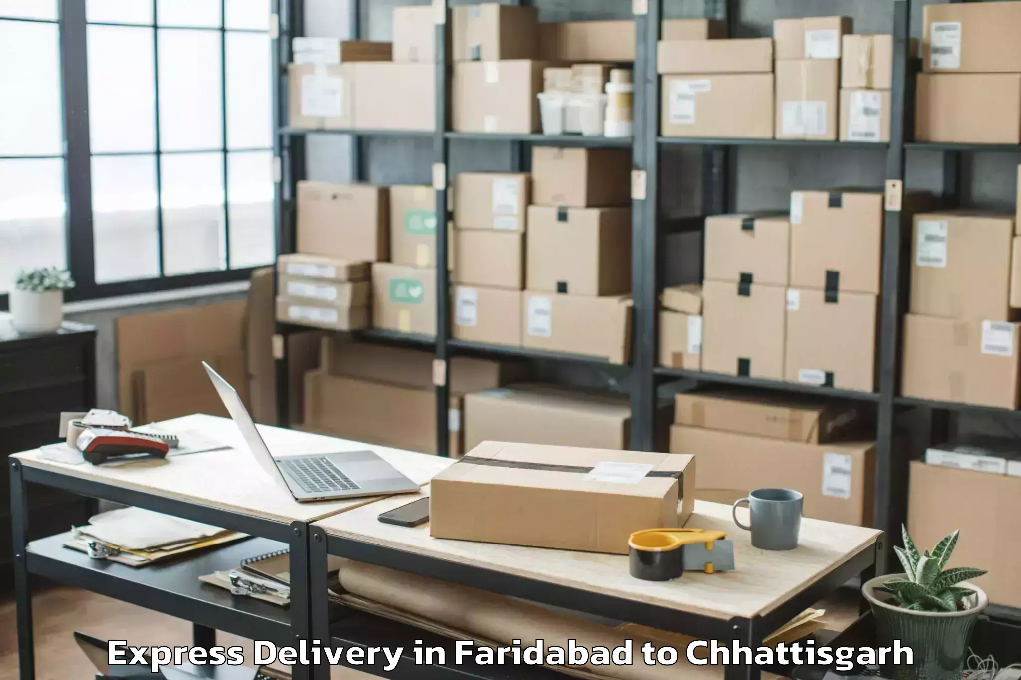 Reliable Faridabad to Raipur Express Delivery